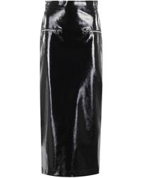 MSGM - Pencil Skirt With Glossy Patent Effect - Lyst