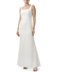 Adrianna Papell - Square Neck Mermaid Evening Dress - Lyst