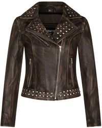 Infinity Leather - Gothic Biker Jacket With Studs-Bilbao - Lyst