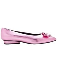 Ferragamo - Viva Leather Ballet Flat - Lyst