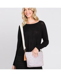 Fashnzfab - Aztec Solid Mini Patterned Tassel Crossbody Bag - Lyst