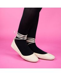 Yosi Samra - Sofia Ankle Wrap Flats - Lyst