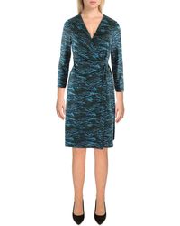 Anne Klein - Printed Knee-length Sheath Dress - Lyst