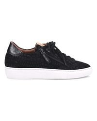 Ron White - Otanya Croc Embossed Suede Sneaker - Lyst