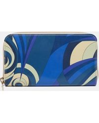 Emilio Pucci - Color Printed Patent Leather Zip Around Wallet - Lyst