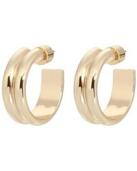 Eklexic - Double Domed Hoop Earrings - Lyst