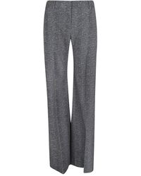 Ermanno Scervino - Wide-Leg Palazzo Trousers With Herringbone Weave Design - Lyst