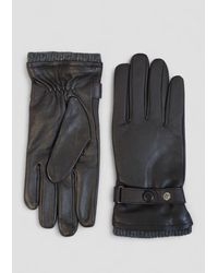 Infinity Leather - Tan Italian Leather Warm Wool Lining Winter Bike Riding Driving Casual Gloves - Lyst