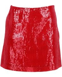 Alberta Ferretti - Sequined Mini A-Line Skirt - Lyst