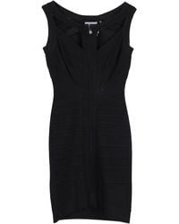Hervé Léger - Front Zipped Mini Dress - Lyst