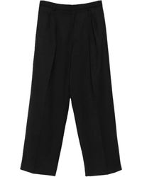 Amaranto - Wide-Leg Trousers With Front Pinces And Tailored Design - Lyst
