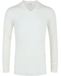 Ferragamo - V-Neck Knit Sweater - Lyst