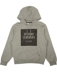 Opening Ceremony - Cotton Torch Box Logo Hoodie - Lyst
