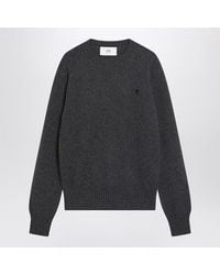 Ami Paris - Anthracite Ami De Coeur Sweater - Lyst