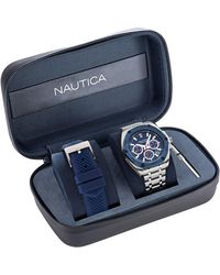 Nautica - Tin Can Bay Recycled Stainless Steel And Silicone Watch Box Set - Lyst