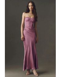 BHLDN - Satin Corset Maxi Dress - Lyst