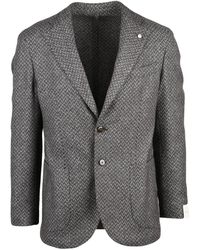 L.B.M. 1911 - Herringbone Pattern Wool-Silk-Cashmere Jacket By L. B.M. 1911 - Lyst
