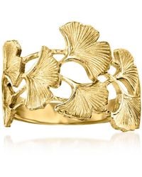 Ross-Simons - Italian 14Kt Ginkgo Leaf Ring - Lyst