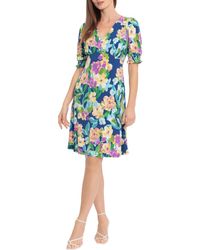 Maggy London - Floral Print Matte Jersey Wear To Work Dress - Lyst