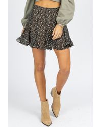 Dress Forum - Floral Ruffled Mini Skirt - Lyst