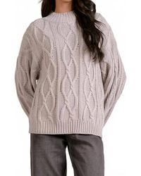 Elan - Classic Cable Sweater - Lyst
