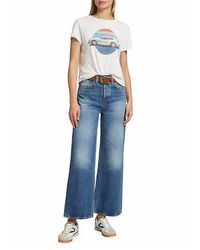 RE/DONE - High Rise Wide Leg Crop Jeans - Lyst