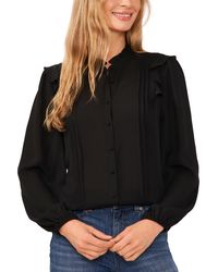 Cece - Blouse Ruffled Button-down Top - Lyst