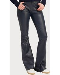 SPRWMN - 5 Pocket Micro Flare Leather Pants - Lyst