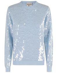 Semicouture - Renata Sweater With All-Over Sequin Appliqué - Lyst