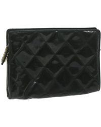 Chanel - Patent Leather Clutch Bag (pre-owned) - Lyst