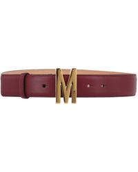 Moschino - M-buckle Leather Belt - Lyst