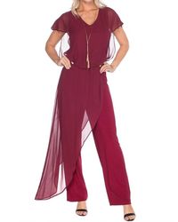 Last Tango - Jumpsuit With Chiffon Overlay - Lyst