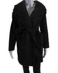 Max Mara - Long Sleeve Belted Collared V Neck Camel Coat - Lyst