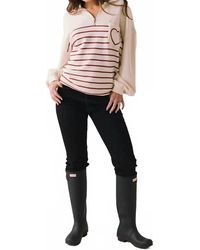 Chaser Brand - Heart Half Zip Sweatshirt - Lyst