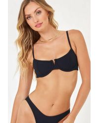 LSPACE - Ribbed Hunter Demi Cup Top - Lyst