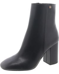 MICHAEL Michael Kors - Hazel Faux Leather Block Heel Booties - Lyst