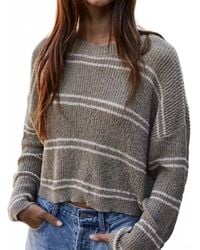 By Together - Knit Polyester Double Striped Long Sleeve Top - Lyst