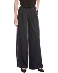 Jonathan Simkhai - Leroy Pleated Wide Leg Wool-Blend Pant - Lyst