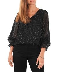 Vince Camuto - Sparkle And Shine Chiffon Balloon Sleeves Blouse - Lyst