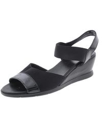 Munro - Patent Open Toe Wedges - Lyst
