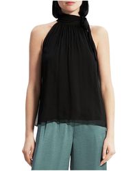 Theory - Silk Tie Neck Blouse - Lyst