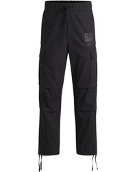 HUGO - X Rb Regular-Fit Trousers With Carbon Stealth Logo - Lyst