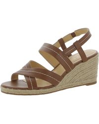 Jack Rogers - Polly Mid Faux Leather Slingback Wedge Sandals - Lyst