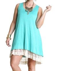 Umgee - Sleeveless Double Layer Lace Dress - Lyst