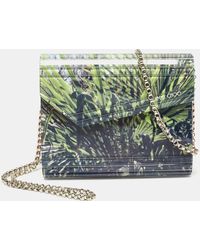 Jimmy Choo - Color Palm Print Acrylic And Suede Candy Chain Clutch - Lyst