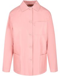 Ferragamo - Leather Button-down Shirt - Lyst