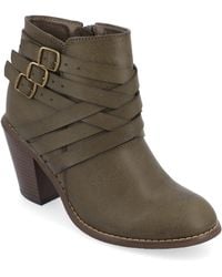 Journee Collection - Collection Strap Bootie - Lyst