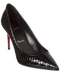 Christian Louboutin - Kate 85 Embossed Leather Pump - Lyst