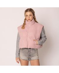 TRUEDAMES - Solid Knit Padded Vest - Lyst