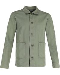A.P.C. - A. P.C. Button Down With Pockets Jacket - Lyst